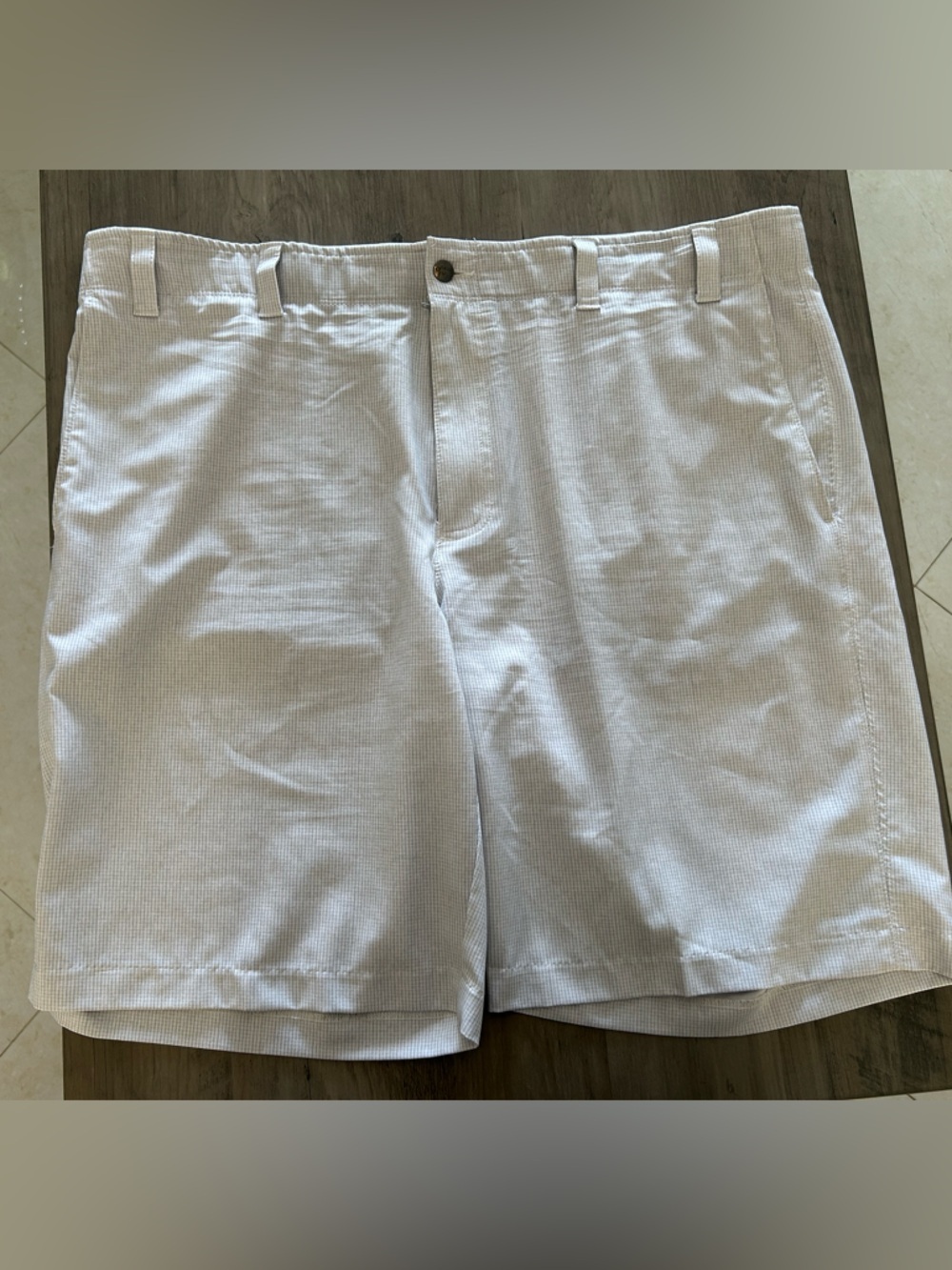 Callaway Mens Flat Front Cargo Shorts Opti Dri Stretch Checkered size 40